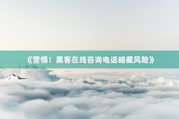 《警惕！黑客在线咨询电话暗藏风险》